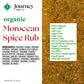 Organic Moroccan Spice Rub By Journey Spice Co. | Salt-Free, Sugar-Free, Msg-Free, Non-Gmo | Natural Mediterranean Seasoning Ble