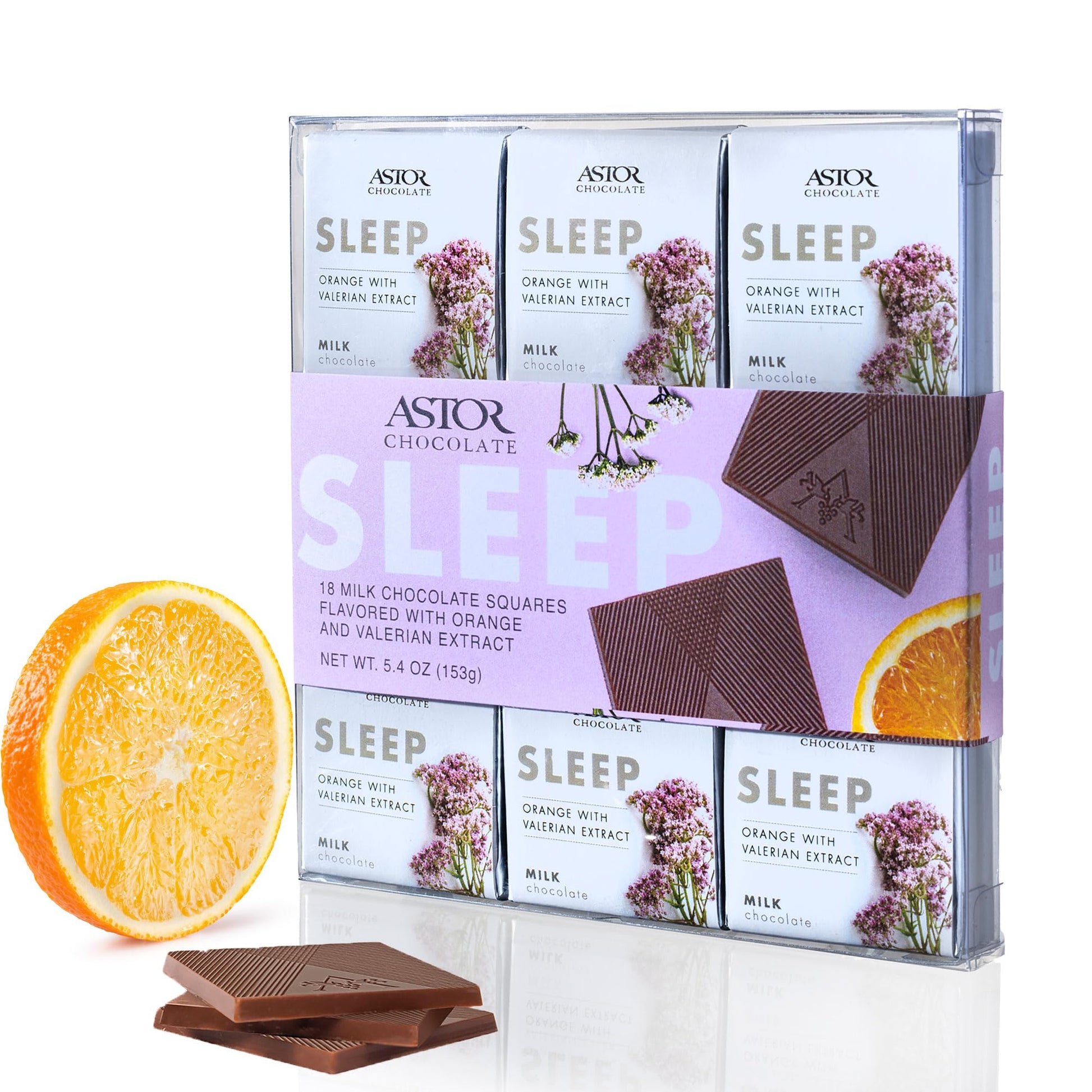 ASTOR Chocolate Squares Gift Box, 18pc Mini Bars, 0.33oz Each, Individually Wrapped, Perfect for Chocolate Lovers