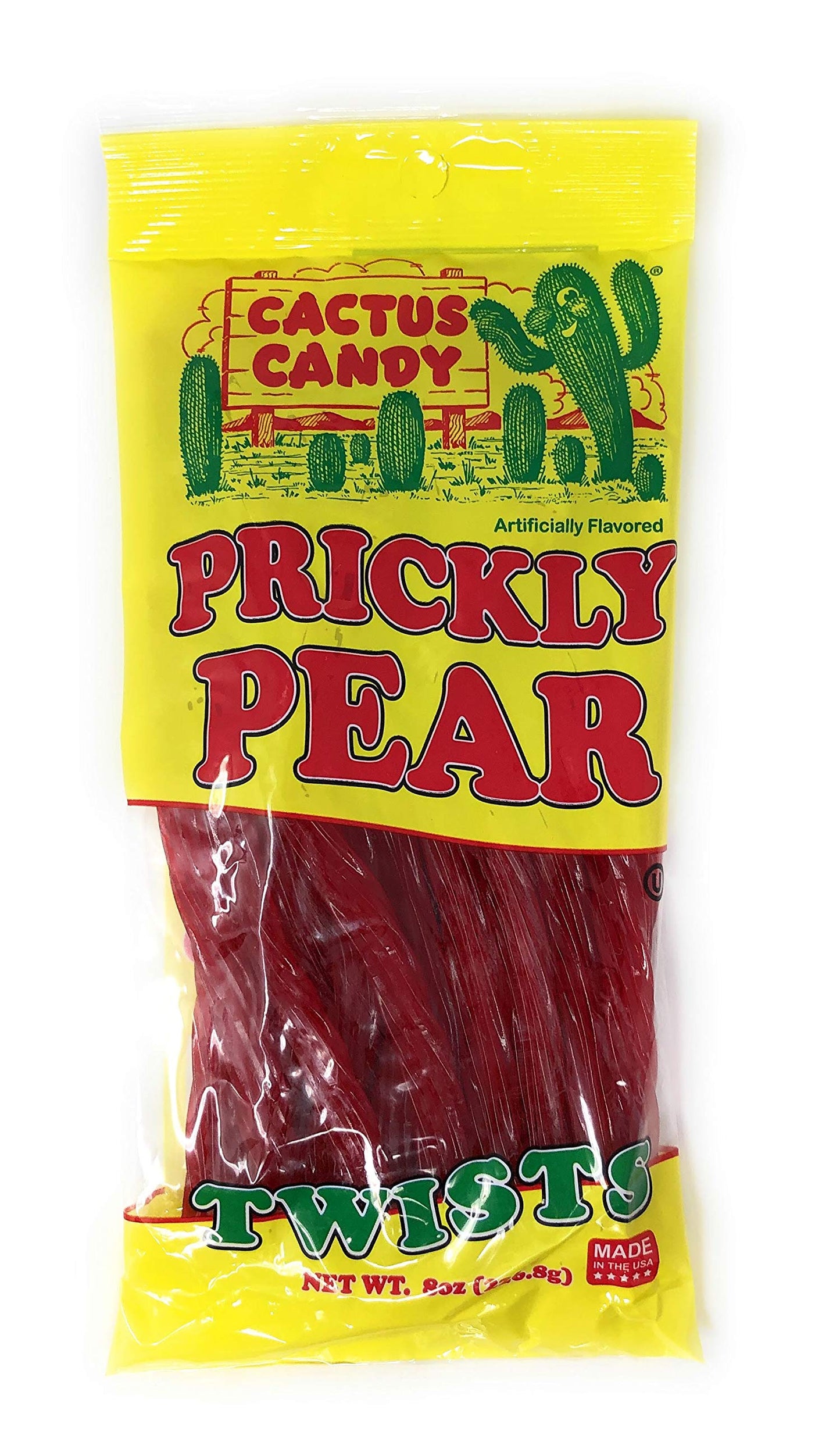 Cactus Candy Prickly Pear Licorice Twists - 8oz bag - 24 twists per bag
