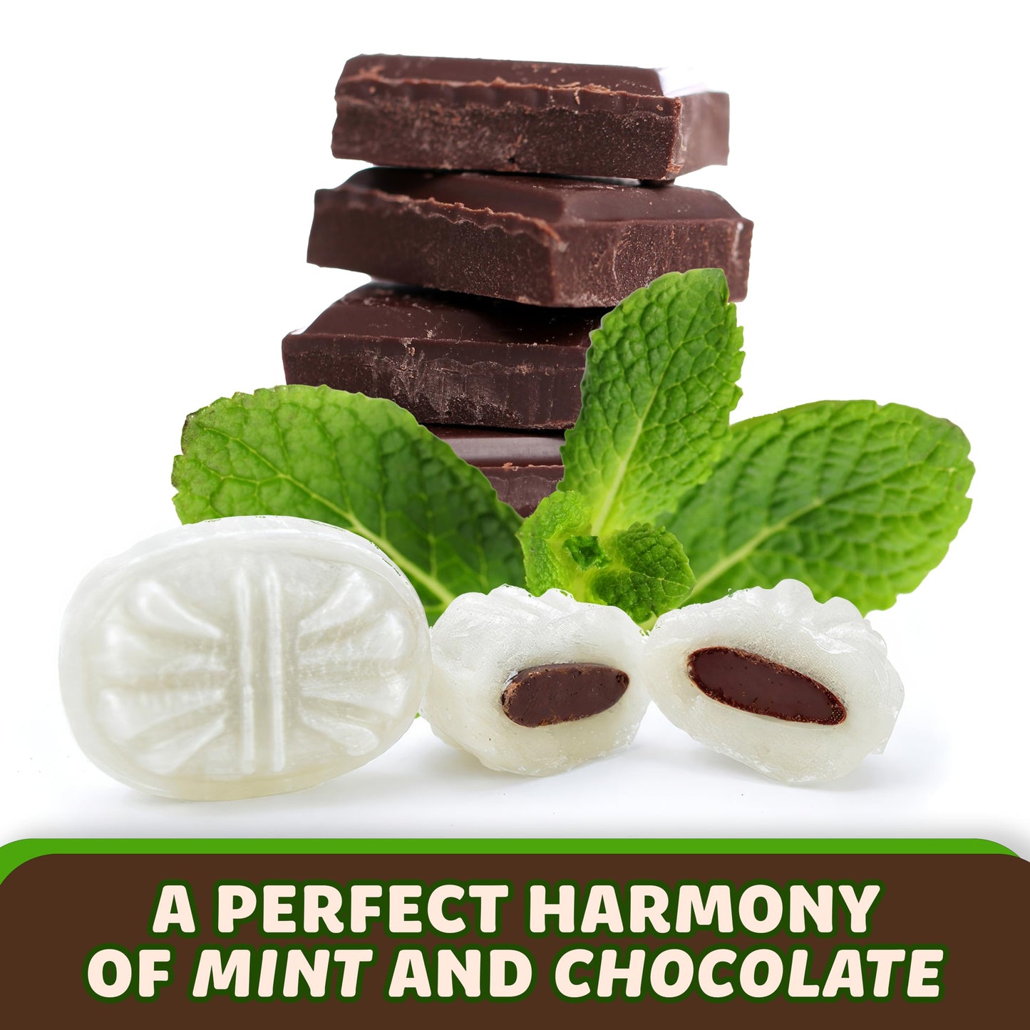 Mint Chocolate Candy Filled - Bulk Individually Wrapped - 5 Pounds Approx 420 Pieces
