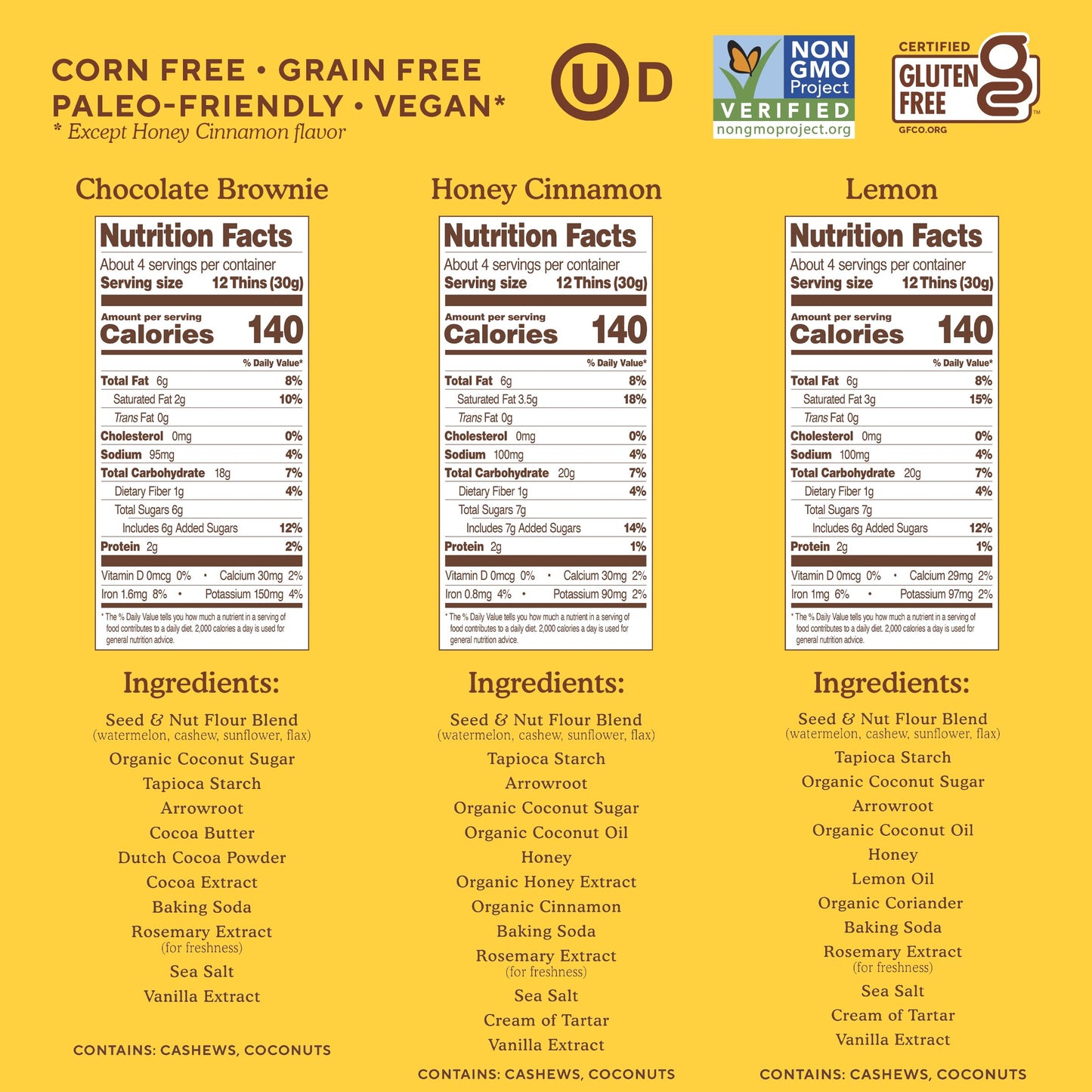 Simple Mills Sweet Thins New Cookies Variety Pack, Seed and Nut Flour (Lemon, Honey Cinnamon, Chocolate Brownie) - Gluten Free,
