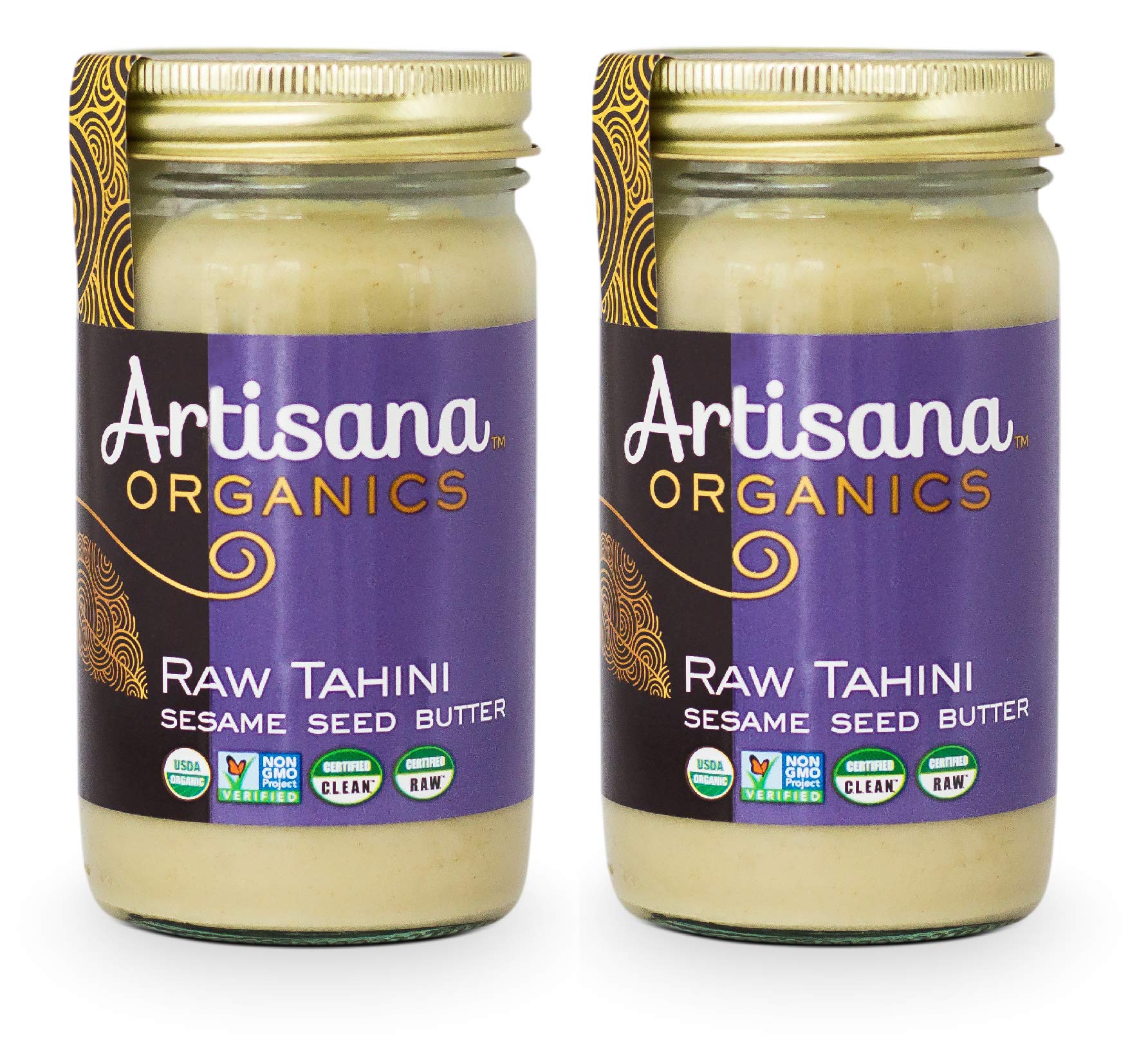 Artisana Organics Raw Tahini Sesame Seed Butter (2 Pack) - Just One Ingredient, Unroasted, Non-GMO, Vegan, Paleo and Keto Friend