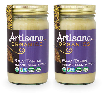 Artisana Organics Raw Tahini Sesame Seed Butter (2 Pack) - Just One Ingredient, Unroasted, Non-GMO, Vegan, Paleo and Keto Friend