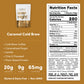 Oats Overnight Caramel Cold Brew Breakfast Shake - Vegan, 20g Protein, 65mg Caffeine - 2.6 oz (Pack of 24)