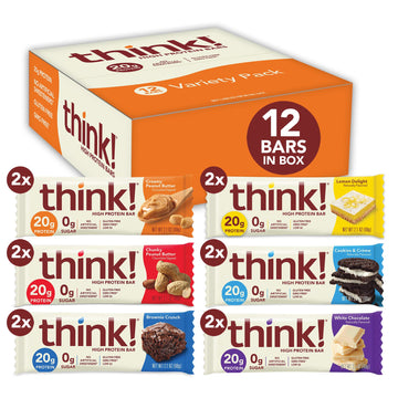Think, High Protein Bars Variety Pack, 2.1 Ounce