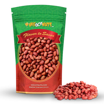 Raw Red skin Peanuts, USA Grown, (Unsalted) 5LB Bag Bulk (80oz) - We Got Nuts