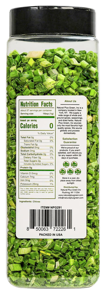 Npg Freeze-Dried Chives 2 Oz, Dehydrated Chopped Chives, Mild Onion Herb For Cooking, Soup, Ramen, Stir Fry & Garnish, Non-Gmo,