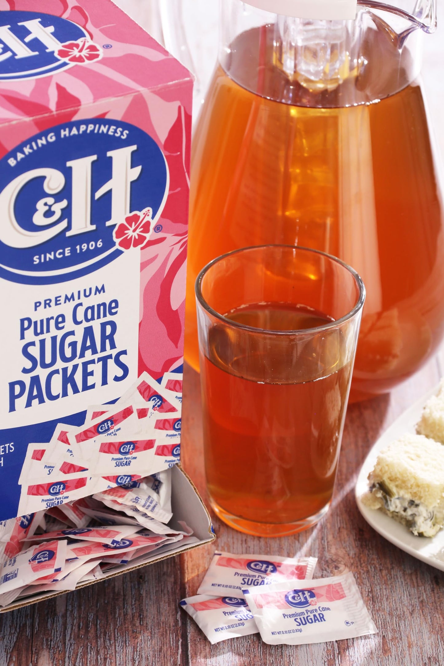 C&H Premium Pure Cane Sugar Packets, Non-GMO, 0.1 Ounce, Pack of 400, Model TS0417-A700ML-M1323