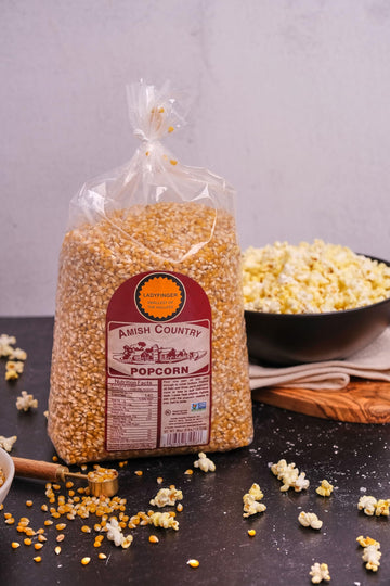 Amish Country Popcorn | 6 Lb Bag | Ladyfinger Popcorn Kernels | Old Fashioned, Non-Gmo And Gluten Free (Ladyfinger - 6 Lb Bag)