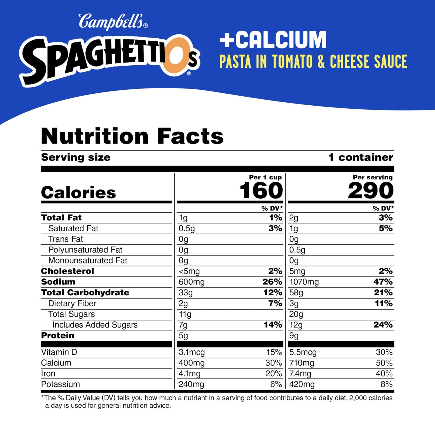 Campbell'S Spaghettios Original Canned Pasta Plus Calcium, 15.8 Oz Can (Pack Of 12)