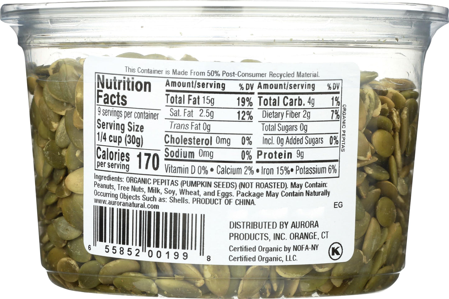 Aurora Products, Pumpkin Seeds Raw Organic, 10 Ounce