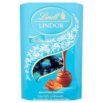 NEW: Lindt Lindor Milk Chocolate Salted Caramel Chocolate Gift Box, 200 g