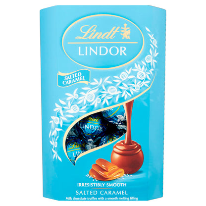 NEW: Lindt Lindor Milk Chocolate Salted Caramel Chocolate Gift Box, 200 g