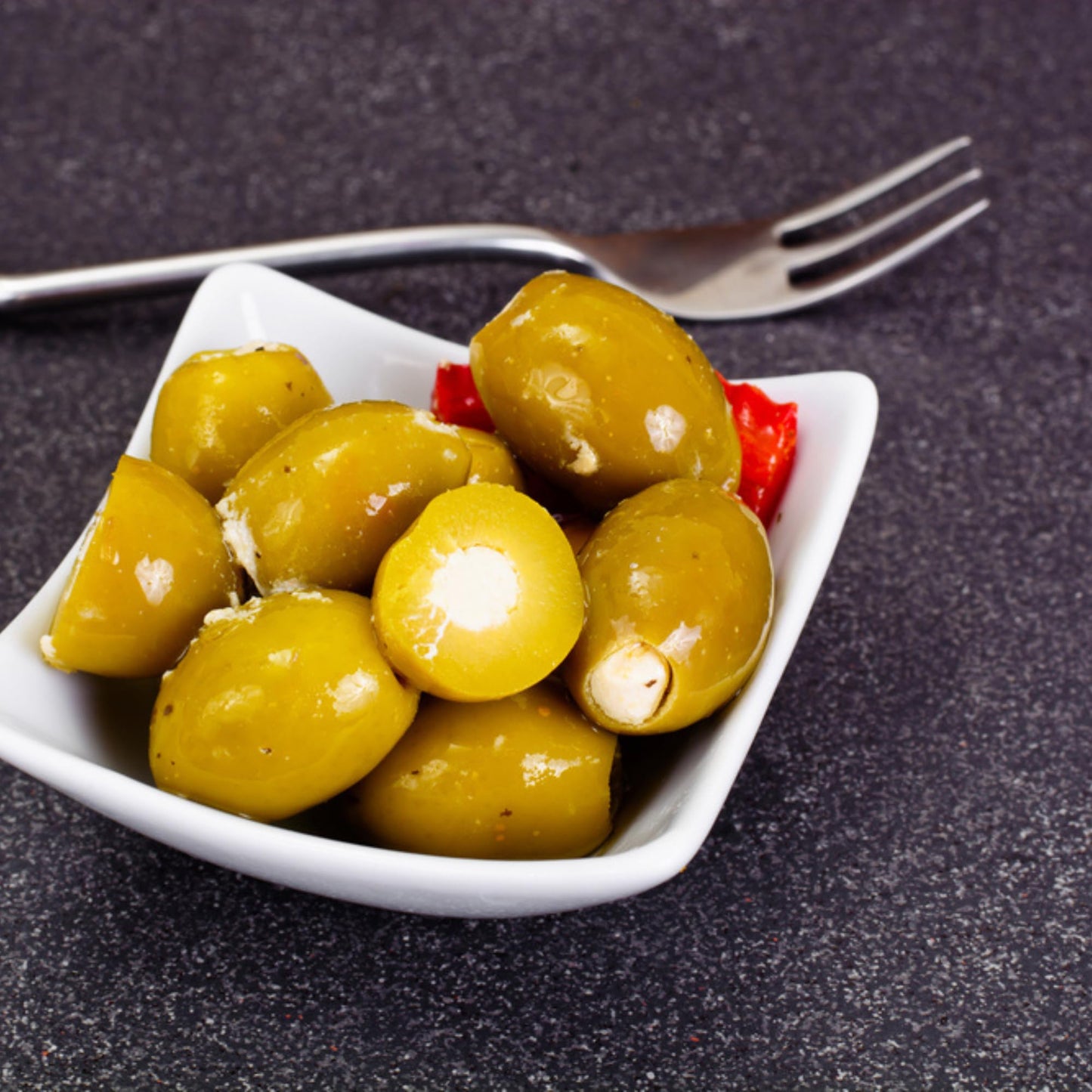 Sanniti Stuffed Greek Olives, Net Weight 16 Oz - Drained Weight 10 Oz (Truffle Cheese)