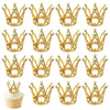 8 Pack Mini Princess Crown Cupcake Toppers Princess Little Crown Cupcake Picks Crown Zircon Children S Women Birthday Bridal Wedding Royal Themed Party Cupcake Decorations Supplies Gold