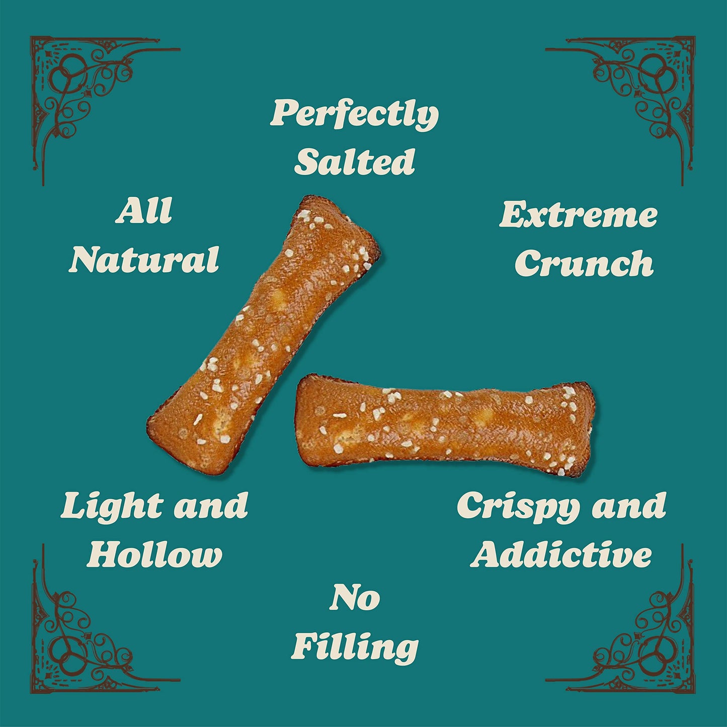 Unique Snacks Original Pretzel Shells, Vegan, OU Kosher, Non-GMO, 2.1 Oz. Bag, Pack of 24