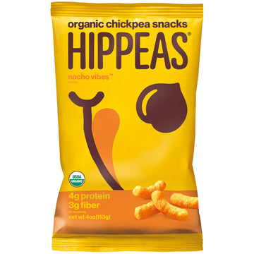 Hippeas Organic Chickpea Puffs Hippeas Organic Chickpea Puffs + Nacho Vibes, Vegan, Gluten-Free, Crunchy, Protein Snacks, 4 Oz B