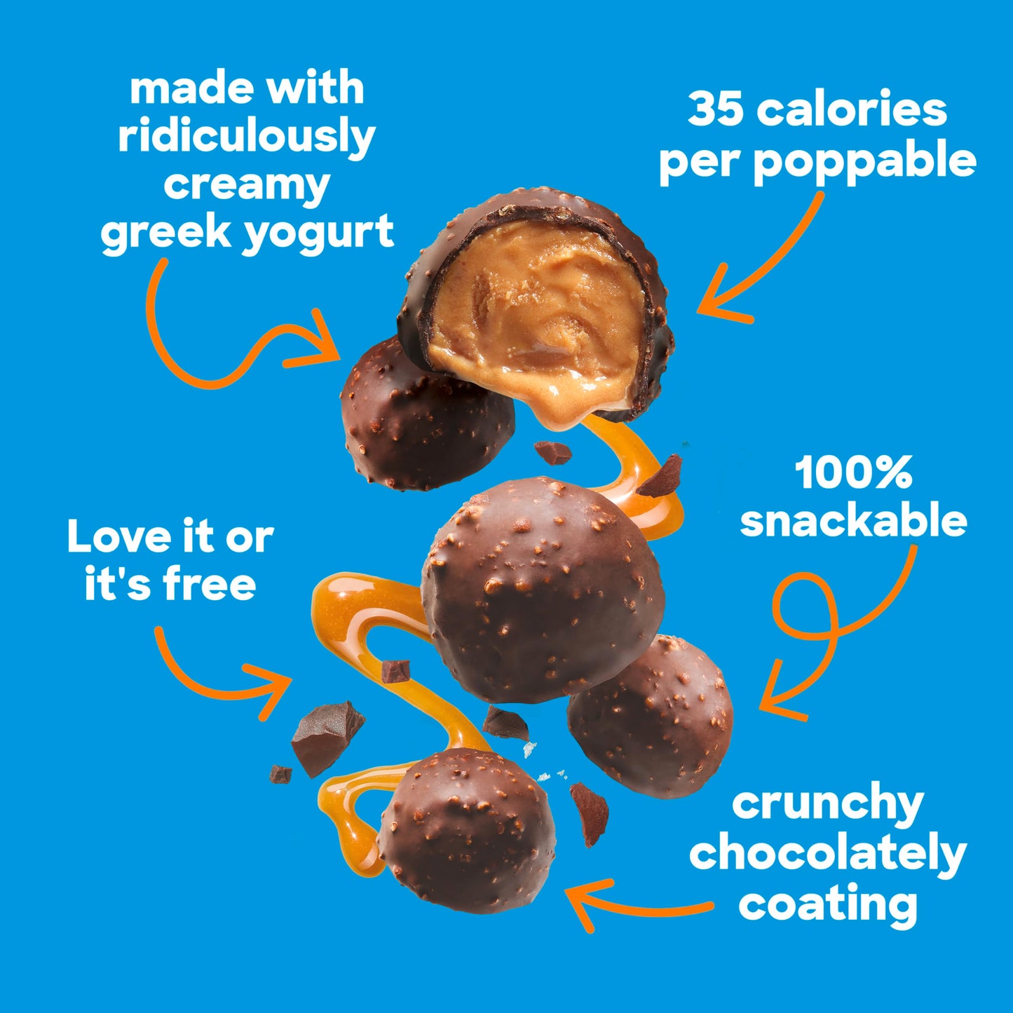 Yasso Frozen Greek Yogurt Poppables Sea Salt Caramel Poppables for a ridiculously creamy frozen snack made with the goodness of