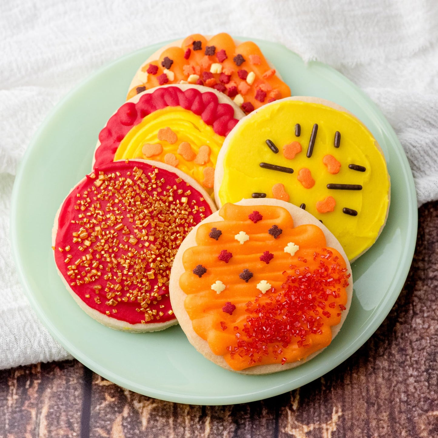 Sweets Indeed Sprinklefetti Fall 6-Cell Sprinkle Jar - 6 Assorted Fall Sprinkles (Pumpkins  Leaves  Sugar Crystals  Nonpareils  Jimmies) | Cupcake & Cake Decorations | 6.45 oz