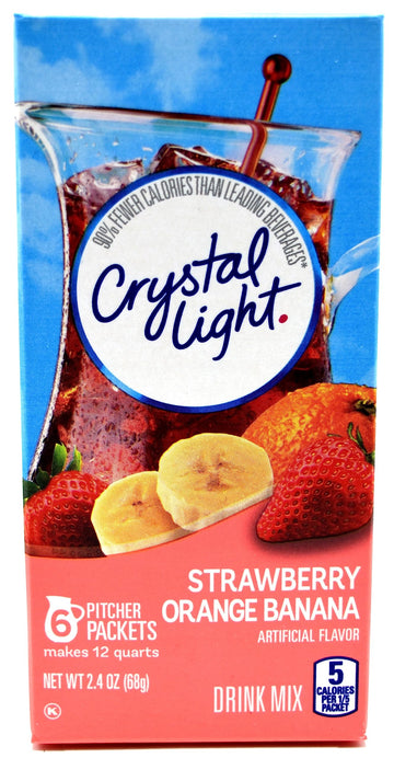 Crystal Light Strawberry Orange Banana Drink Mix  12-Quart 2.4-Ounce Canister (Pack Of 20)
