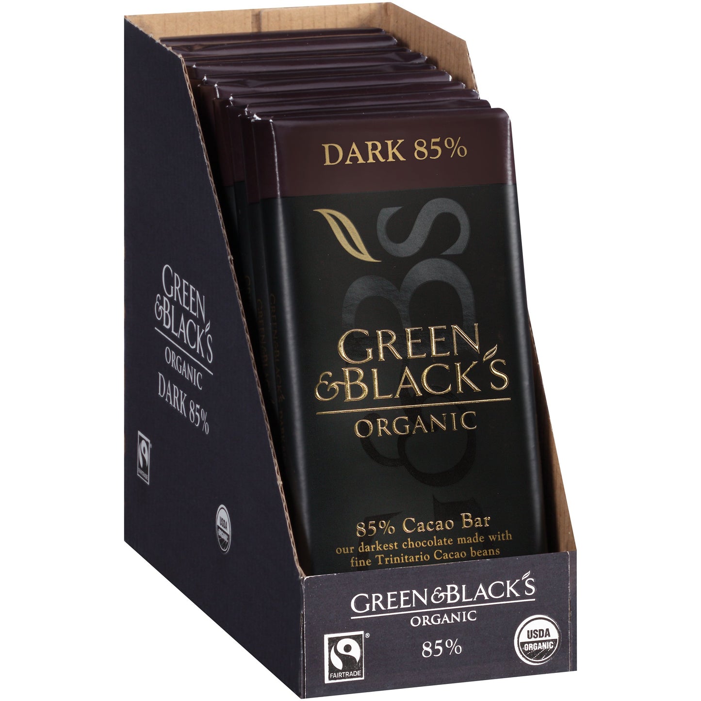 Green & Blacks Organic Dark Chocolate, 85% Cacao, 3.5 Ounce (Pack of 10)