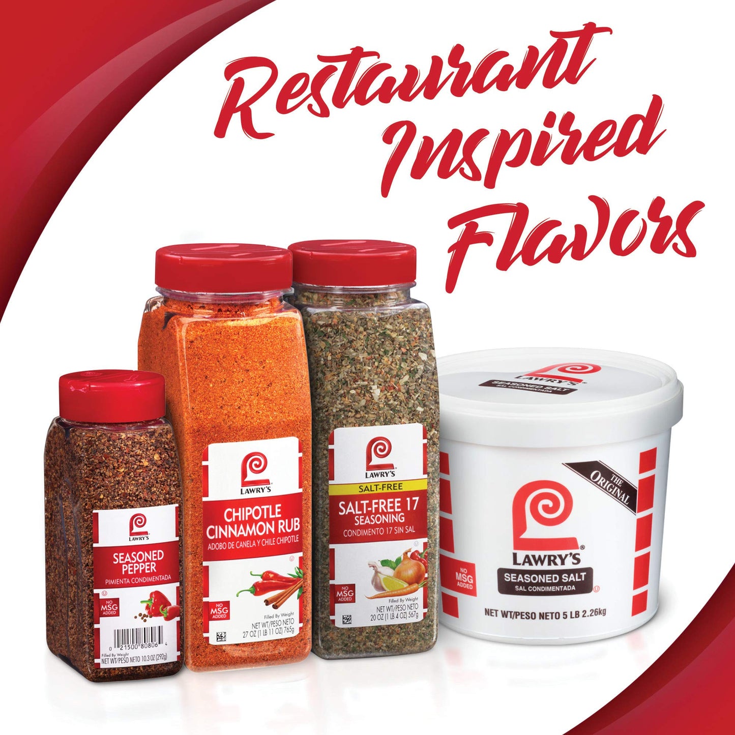 Lawry's Seasoned Salt, 50 lb - One 50 Pound Bucket of All-Purpose Seasoning Salt, Perfect for Restaurants and Caterers, Made Wit