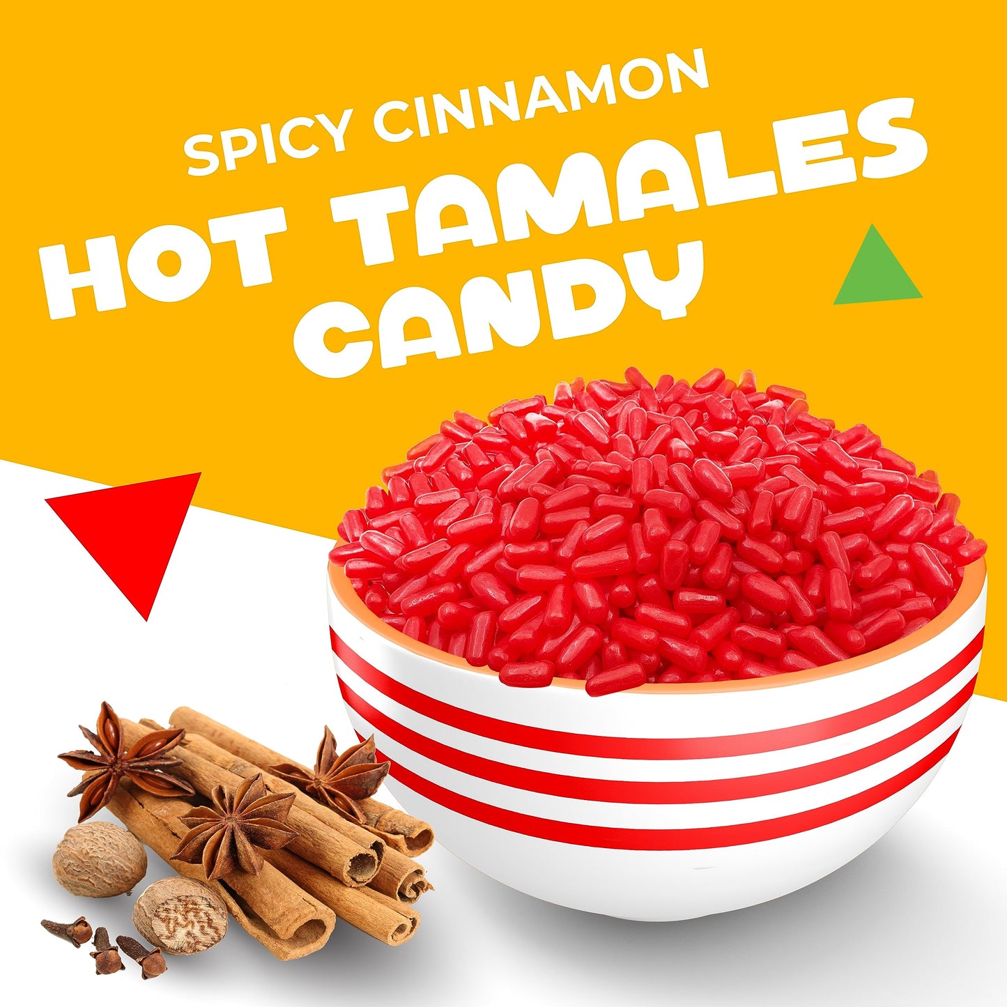 Hot Tamales Candy Spicy Cinnamon Gummies (2 Pound Bag)