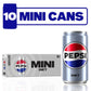 Diet Pepsi Soda, 7.5 Ounce Mini Cans, 10 Pack