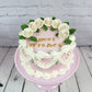 Global Sugar Art Premium Rose Edible Sugar Cake Flowers, White Medium Unwired, 25 Count By Chef Alan Tetreault