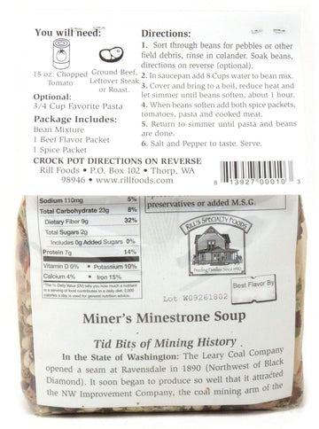 Rill Foods Miners Minestrone Soup Mix 11 Oz