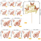 Rssta i Butterfly Cake Toppers - 25 Pack Glitter Happy Birthday 3D Cupcake Toppers - Rose Gold - Model XM266