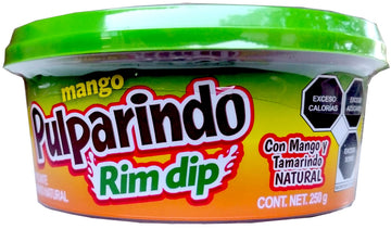 de la Rosa Pulparindo Rim Dip – Original/Mango Tamarind Candy Paste, 8 oz, Orange