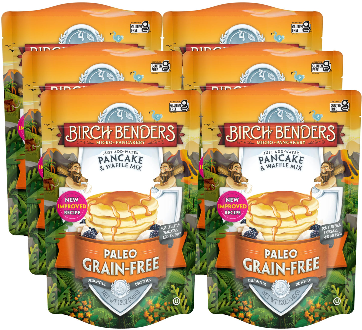 Birch Benders Paleo Pancake And Waffle Mix 12 oz (Pack of 6)