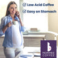 Mommee Coffee - Half Caf | Low Acid, Organic, Fair Trade, Water Processed | Whole Bean, 22 Oz.