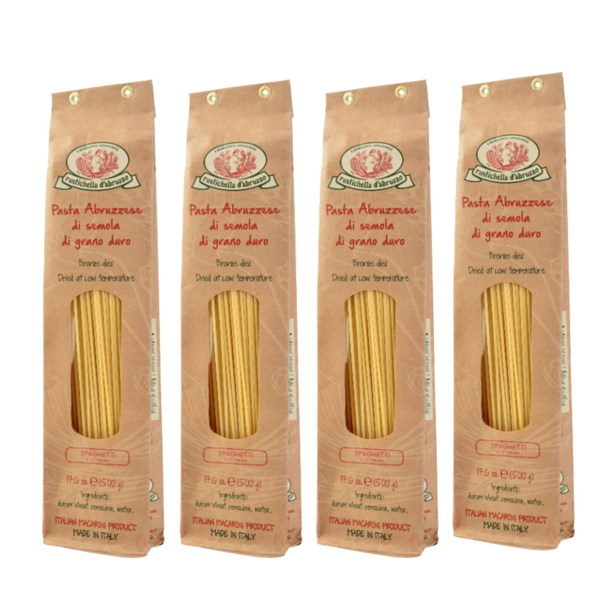 Rustichella dAbruzzo Spaghetti - Classic Italian Pasta, 500g Each, Perfect for Olive Oil Sauces, Cacio e Pepe & Carbonara