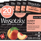 Wissotzky Sunny Peach Black Tea, 20 Tea Bags  Antioxidant Rich  Fruity Delight  Black Tea Bags