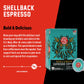 Fire Department Coffee - Gives Back to Firefighters - Bold & Smooth Shellback Espresso Coffee Pods - Roasted in the USA - Made with enhanced Coffee Beans - Veteran Owned - 12 Single Pods