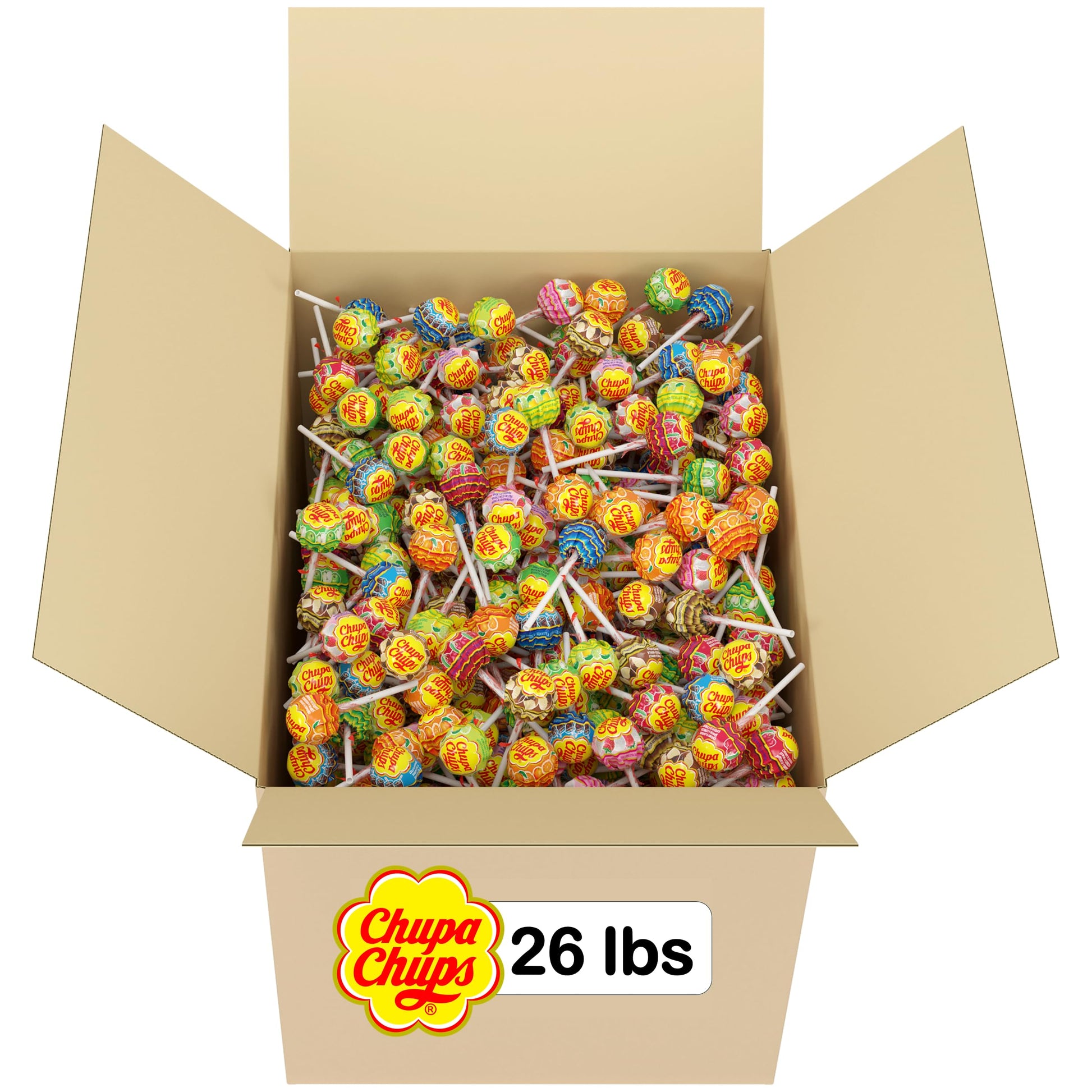 Chupa Chups Classic Bulk Lollipop Assortment  7 Flavors  Individually Wrapped Candy for Kids (1000 Suckers)