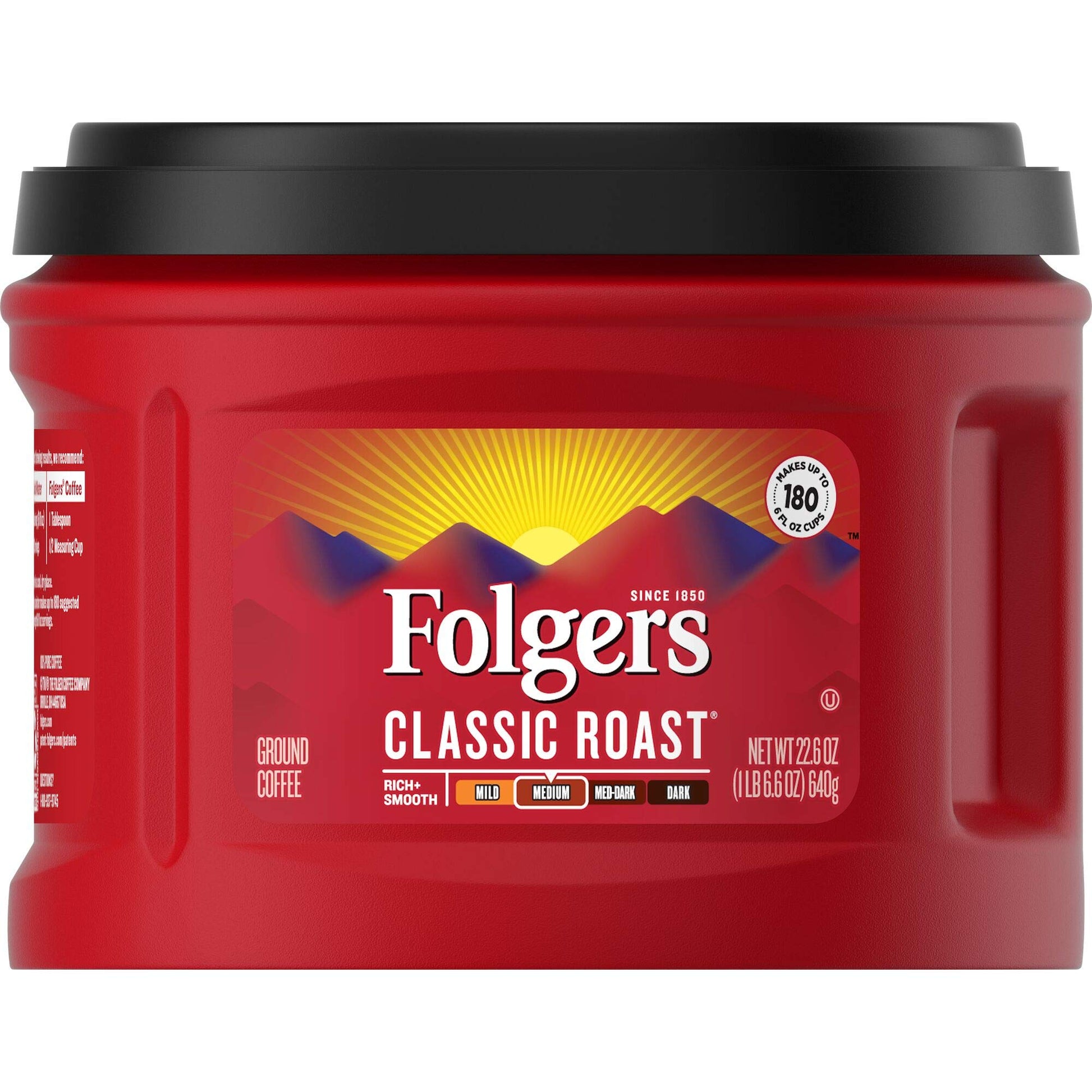 Folgers Classic Roast Ground Coffee, Medium Roast, 22.6 Oz, Pack of 1
