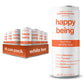 Happy Being Organic Peach Rose White Tea - Turmeric & Elderberry Infusion, Caffeine Free, 12oz, 16 Pack