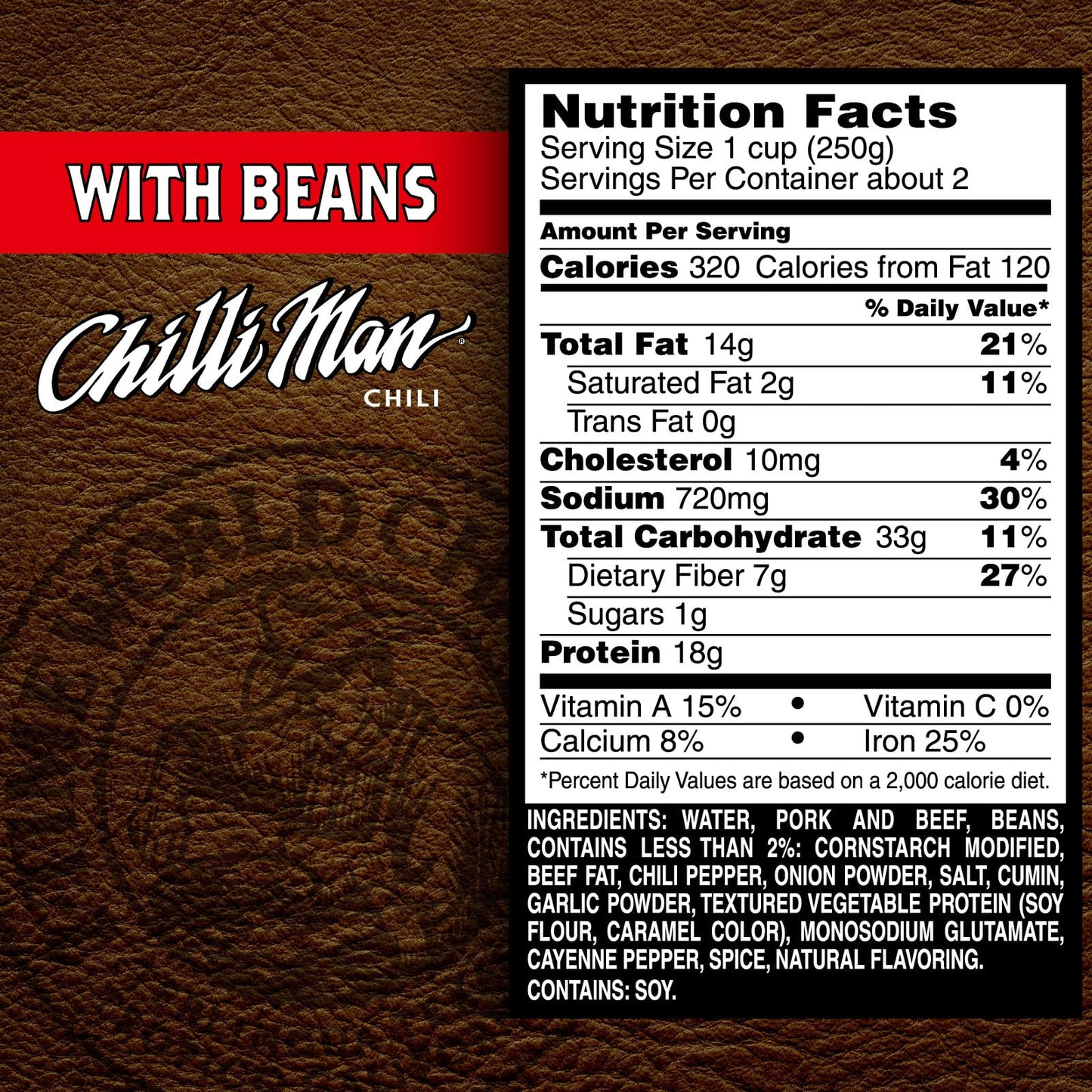 CHILLI MAN Chili With Beans (12 Pack) 15 ounce can