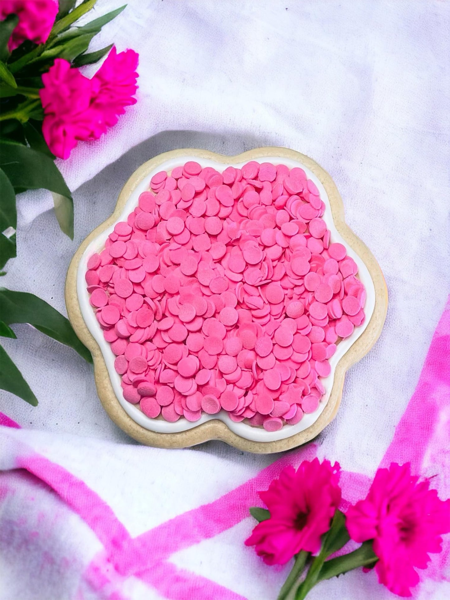 Edible Accents Pink Sequins - Confectionery Accents, Gluten Free, Egg Free, Nuts Free, Kosher, Fancy Sprinkles Medley Mix, For B