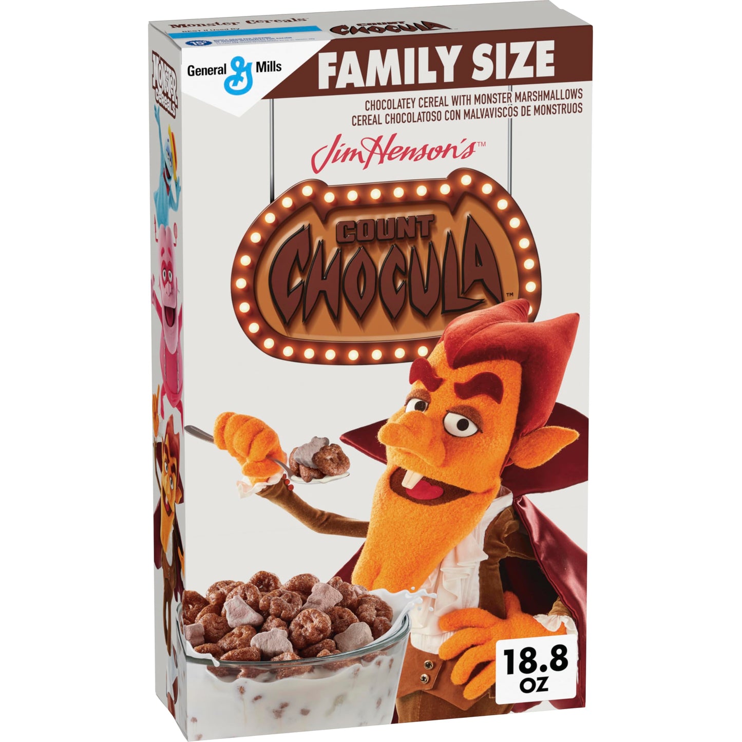 General Mills Count Chocula Cereal, Kids Breakfast with Marshmallows, 18.8 oz, Limited Edition, Whole Grain