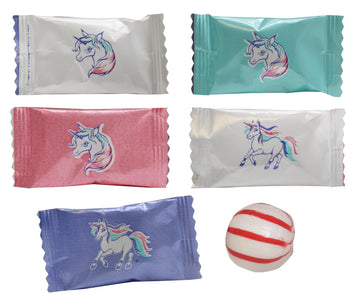 Unicorn Themed Peppermints 100 Count Individually Wrapped - Magical Goodie Treat Sweets Birthday Party Favor Supplies Decoration
