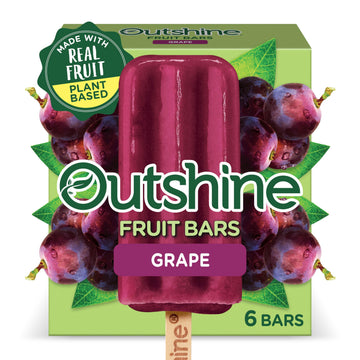 OUTSHINE Grape Frozen Fruit Bars, Gluten Free, Non GMO, Ice-Cream, 14.7 Fl Oz, 6 Count