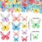 Gyufise 72Pcs Edible Cupcake Toppers - Butterfly Theme Cake Decoration For Baby Shower, Kids Birthday Party