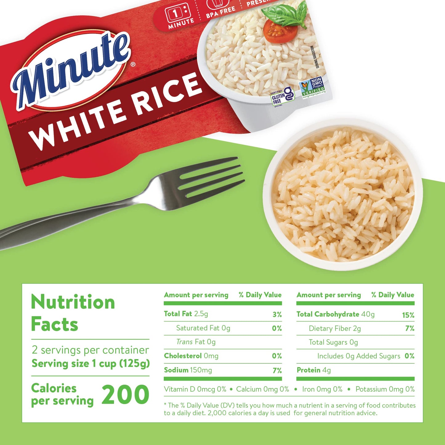 Minute Ready-to-Serve White Rice, Microwavable Rice Cups, 8.8-Ounce Cups (Pack of 8)