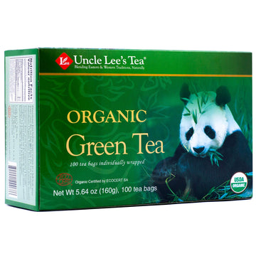 Uncle Lees Organic Green Tea -- 100 Tea Bags Net Wt 5.64 Oz (160G)