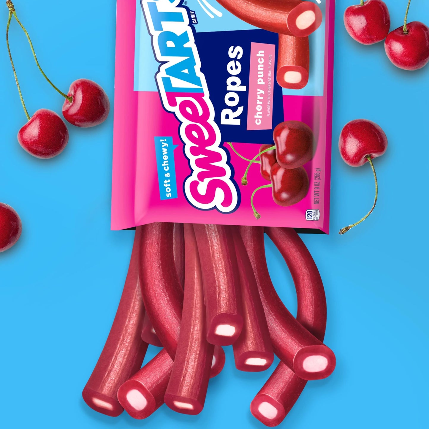 Sweetarts Ropes, Candy, Cherry Punch, Soft And Chewy, 5 Oz