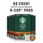 Starbucks K-Cup Coffee Pods, Medium Roast House Blend, 60 Pods Total, 100% Arabica, 10 Count (Pack of 6)